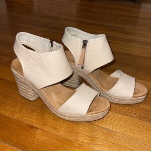 TOMS Wedge Sandals WORN ONCE